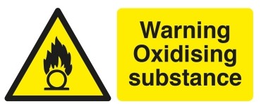 oxidizing warning symbol